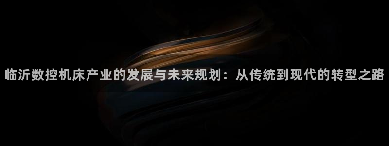 天辰娱乐39596：临沂数控机床产业的发展与未来规划：从传统到现代的转型之路