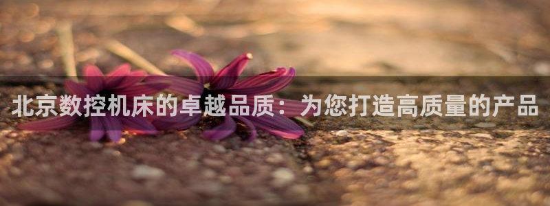 天辰娱乐登陆平台：北京数控机床的卓越品质：为您打造高质量的产品